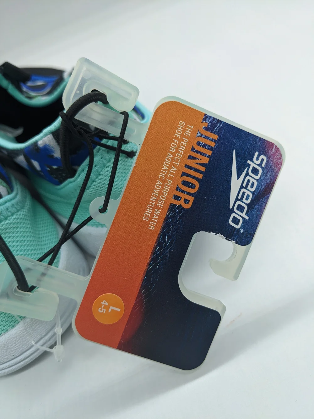 Speedo Teal and Black Junior Water Shoes